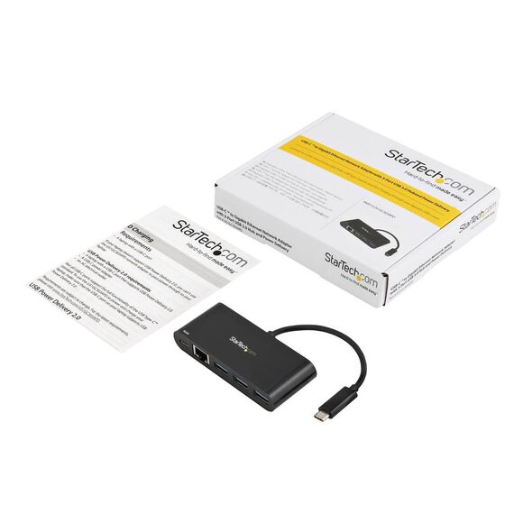 StarTech US1GC303APD USB-C Gigabit + 3-Port Hub + PD