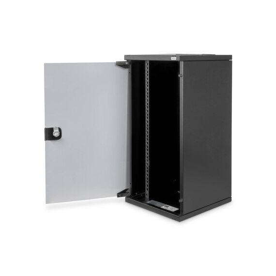 DIGITUS DN-10-12U-B 10" Wall Cabinet 12U Glass Door Black