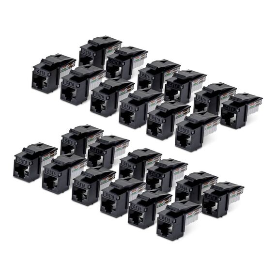 StarTech.com C6KEY110BK24PK Cat6 Keystone 24PK 90° Black