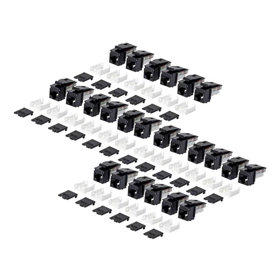 StarTech.com C6KEY110BK24PK Cat6 Keystone 24PK 90° Black