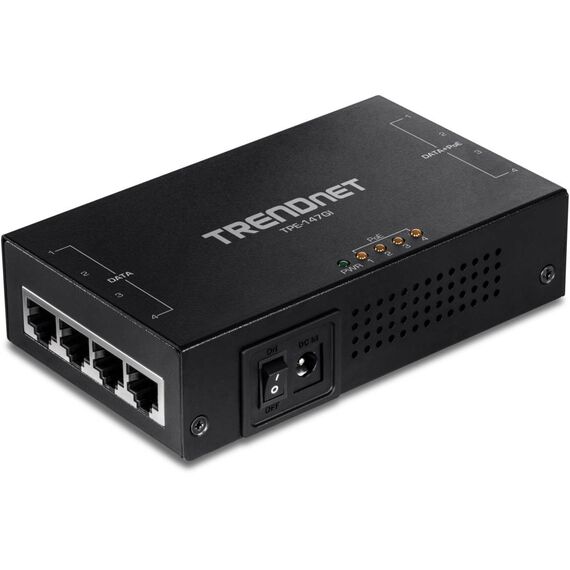 TRENDnet TPE-147GI 4-Port Gigabit PoE+ Injector 65W