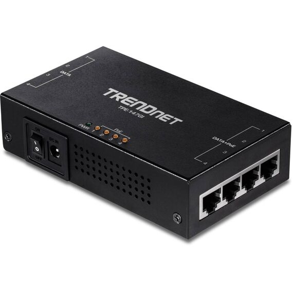TRENDnet TPE-147GI 4-Port Gigabit PoE+ Injector 65W