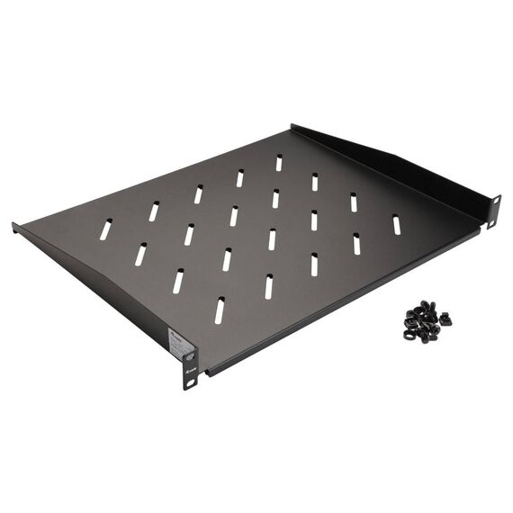 equip 328001 19" Fixed Shelf 1U 350 mm 20 kg Black