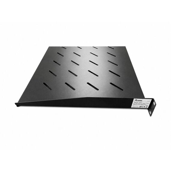 equip 328001 19" Fixed Shelf 1U 350 mm 20 kg Black