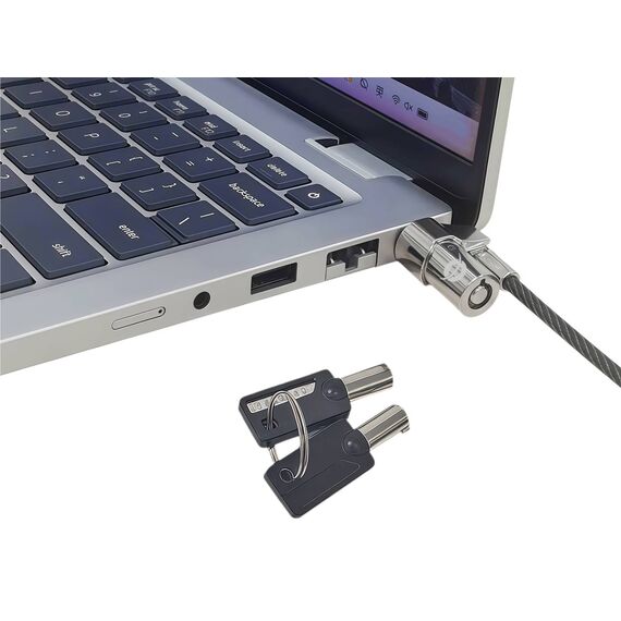 Conceptronic CUSTODIO02BWM Keyed Wedge Laptop Lock 1.8m