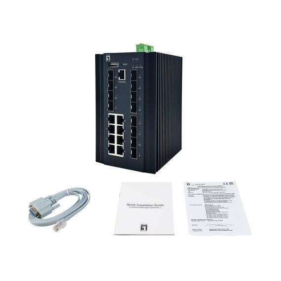 LevelOne IGU-2072 20-Port Industrial Managed DIN Switch
