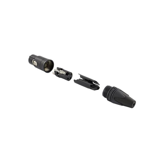 equip 147931 3-Pole XLR Female Cable Connector Black