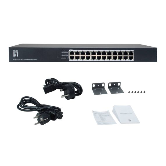 LevelOne GEU-2432 24-Port Gigabit Unmanaged Rack Switch