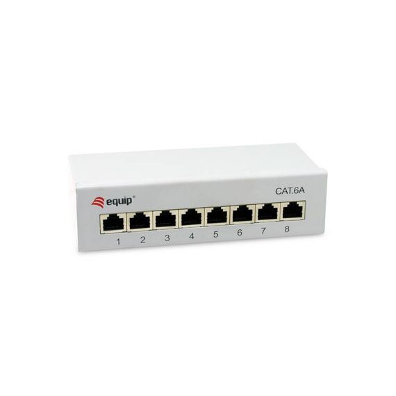 equip 326521 8-Port Cat.6A Desktop Patch Panel Grey