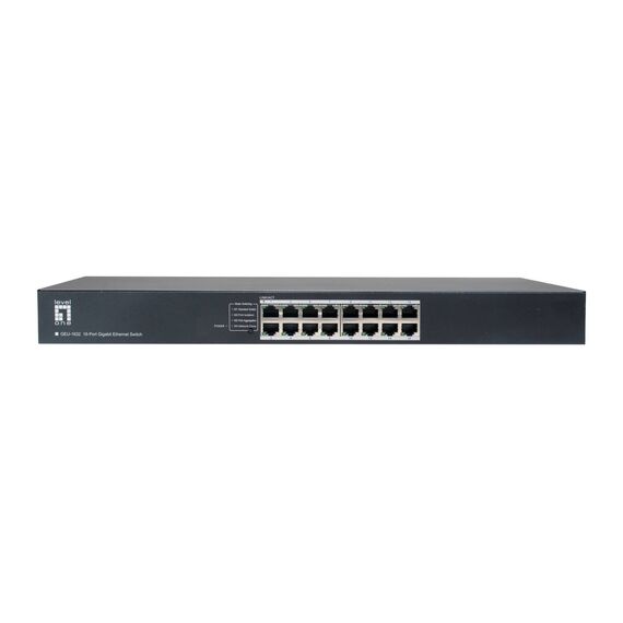 LevelOne GEU-1632 16-Port Gigabit Unmanaged Rack Switch
