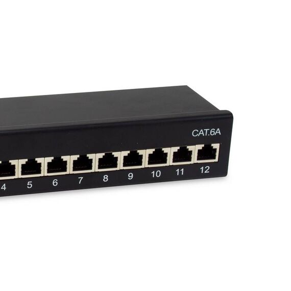 equip 326622 12-Port Cat.6A Desktop Patch Panel Black