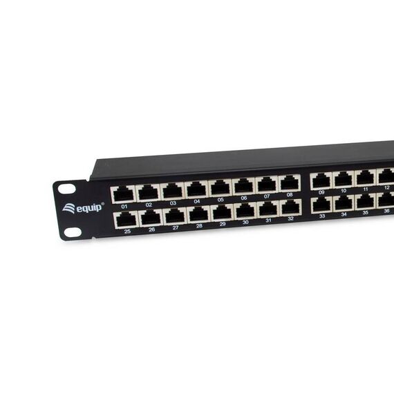 equip 326626 19" 48-Port Cat.6A Patch Panel 1U Black