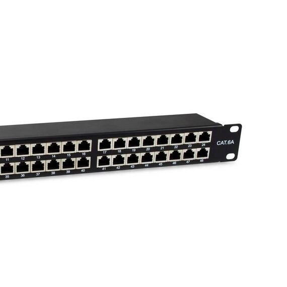 equip 326626 19" 48-Port Cat.6A Patch Panel 1U Black