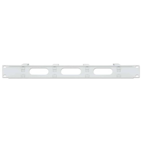Intellinet 711043 19" 1U Cable Panel 4 Short Rings Grey