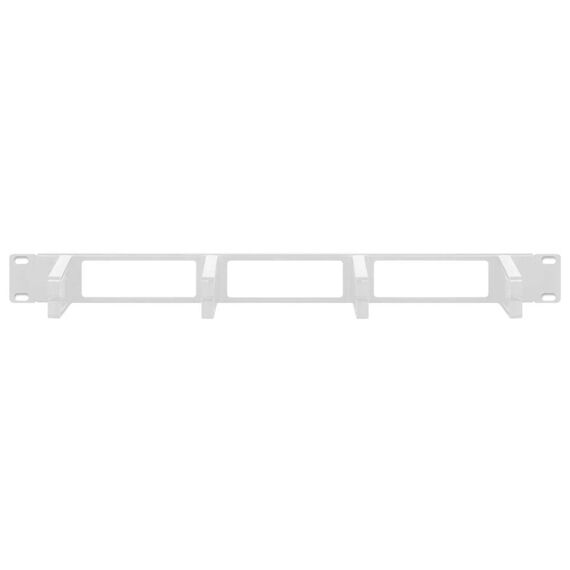 Intellinet 711067 19" 1U Cable Panel 4 Long Rings Grey