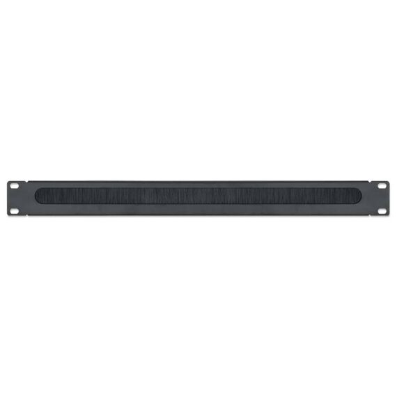 Intellinet 19" 1U Cable Entry Brush Panel, Black