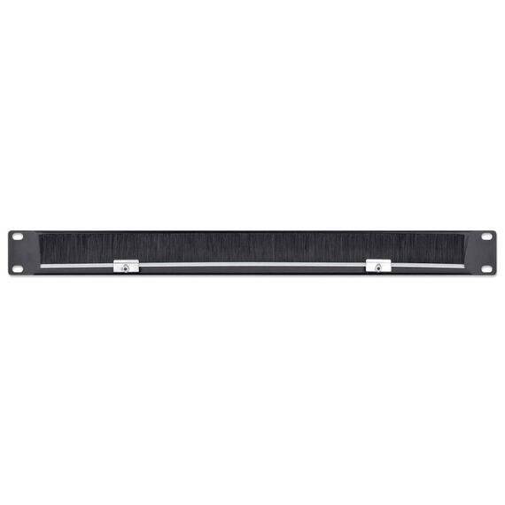 Intellinet 19" 1U Cable Entry Brush Panel, Black