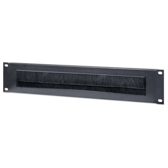 Intellinet 19in Cable Entry Panel 2U with Brush, Black