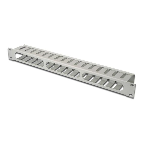 DIGITUS 19" 1U Cable Management Panel, 3 Openings, Grey