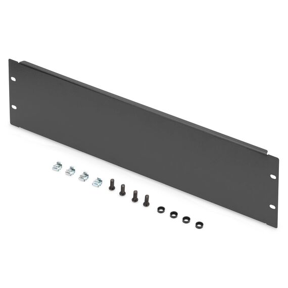 DIGITUS 19" 3U Blank Panel, Black RAL 9005