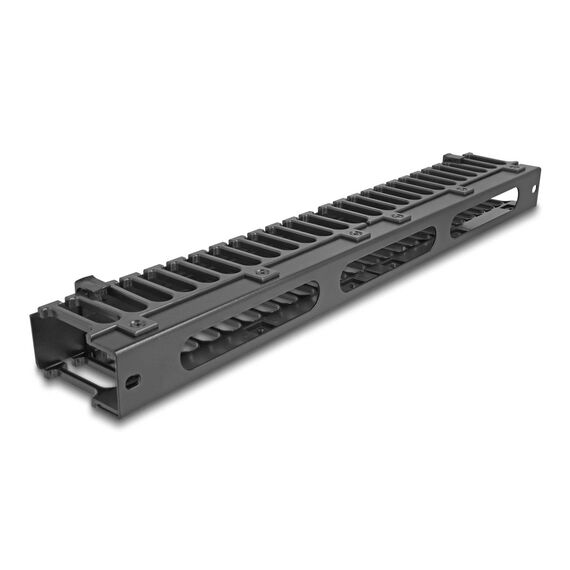 Delock 19" 1U Routing Panel, 3 Openings, Black