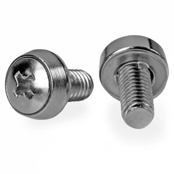 StarTech.com CABSCREWSM62 M6x12 mm Rack Screws, 100 Pack