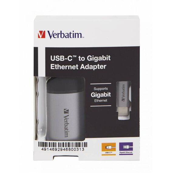 Verbatim 49146 USB-C to Gigabit Ethernet Adapter