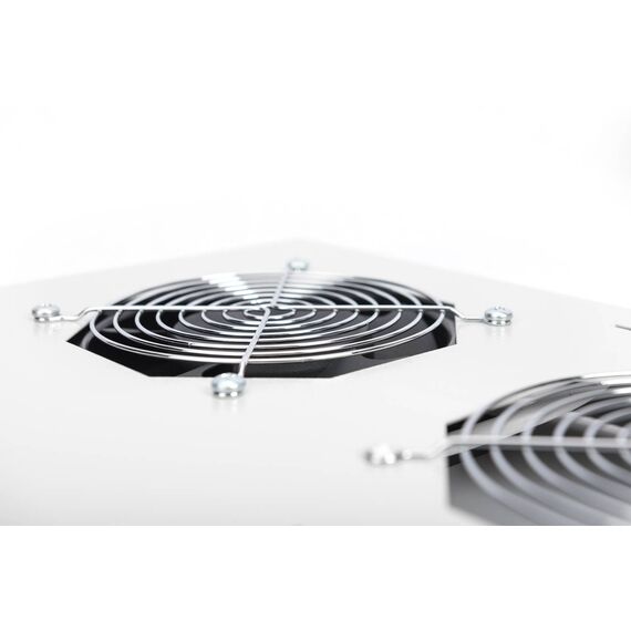 DIGITUS DN-19 FAN-2-N Cabinet Roof Fan Unit, 2 Fans, Grey