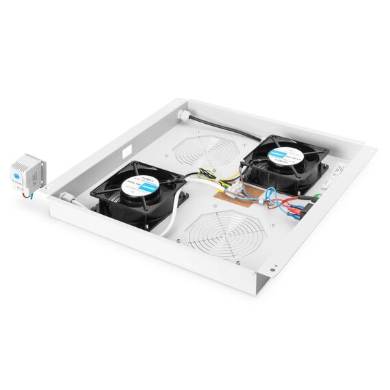DIGITUS DN-19 FAN-2-N Cabinet Roof Fan Unit, 2 Fans, Grey