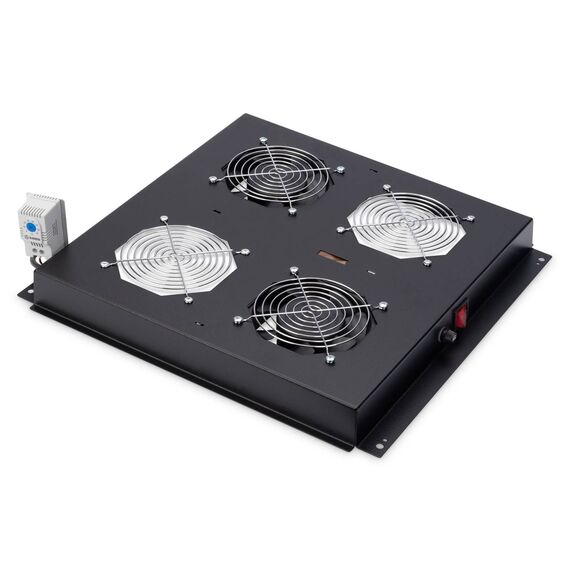 DIGITUS DN-19 FAN-2-B-N Cabinet Roof Fan Unit, 2 Fans, Black