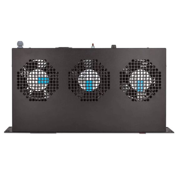 Intellinet 1U 3-Fan Rack Ventilation Unit, Black