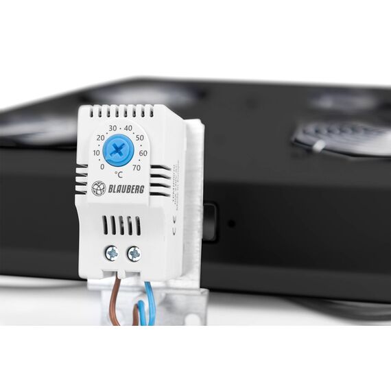 DIGITUS DN-19 FAN-4-B-N Roof Fan Unit, 4 Fans, Black
