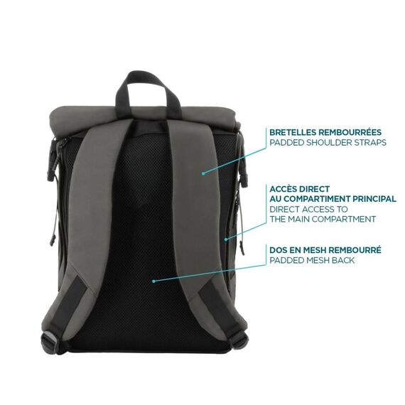 Mobilis Two-Tone Roll Top Backpack 14-16in 25L