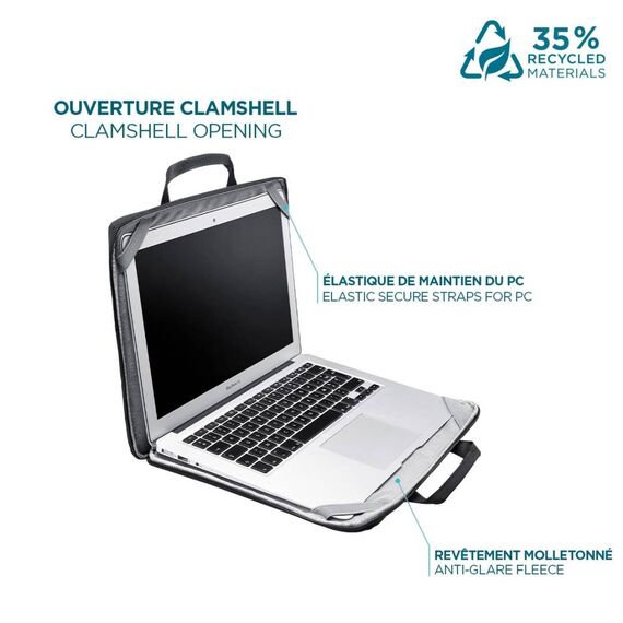 Mobilis Trendy Compact Briefcase 12.5-14in Black