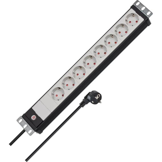 Brennenstuhl Premium-Line 19" 8-Way Rack Strip 3 m