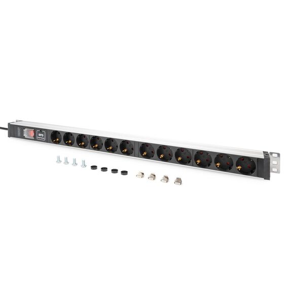 DIGITUS DN-95435 0U 12-Way Schuko PDU Surge Switch