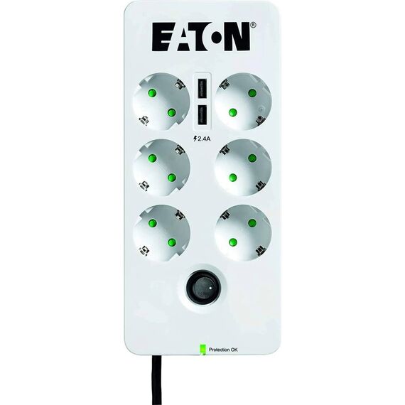 Eaton PB6TUD Protection Box 6 Schuko Socket Surge Protector