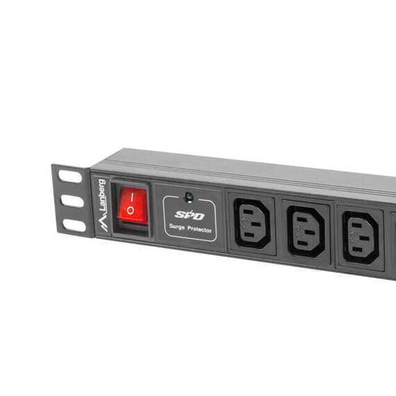 Lanberg PDU-10I-0200-IEC-BK Black 10 IEC C13 Rack PDU
