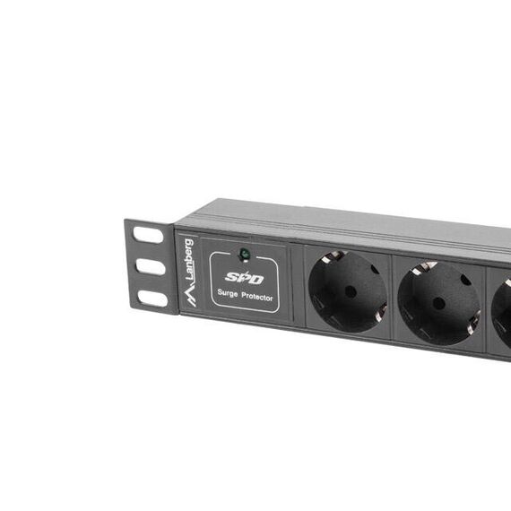 Lanberg PDU-03F-0200-BK Black 3-Socket Rack PDU