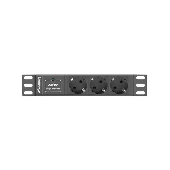 Lanberg PDU-03F-0200-BK Black 3-Socket Rack PDU