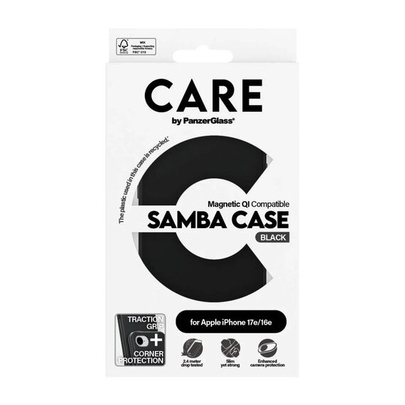 CARE by PanzerGlass Samba Case iPhone 16e / 17e Black