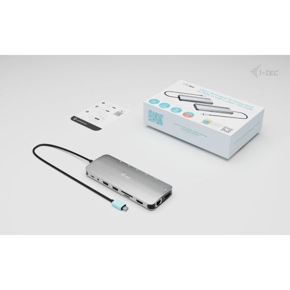 i-tec grey USB-C Metal Nano triple display docking station