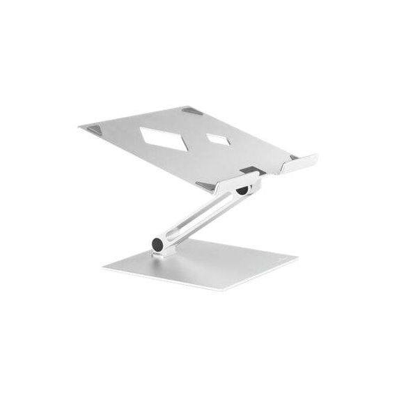 DURABLE RISE silver adjustable aluminium laptop and tablet stand