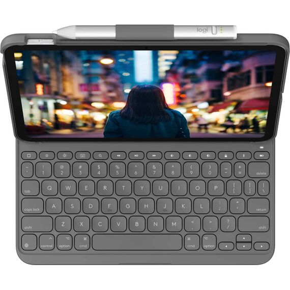 Logitech Slim Folio UK Keyboard Case Oxford Grey