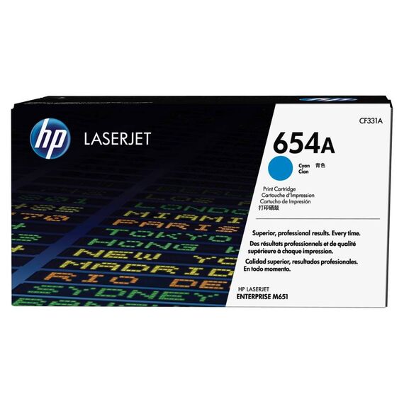 HP 654A Cyan Toner Cartridge CF331A