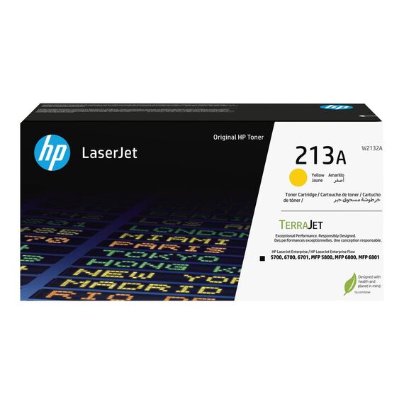 HP 213A W2132A Original Yellow TerraJet Toner Cartridge