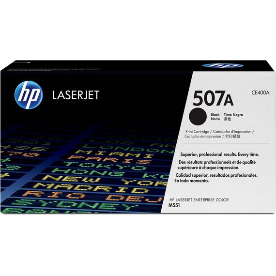 HP 507A CE400A Original Black ColorSphere Toner Cartridge