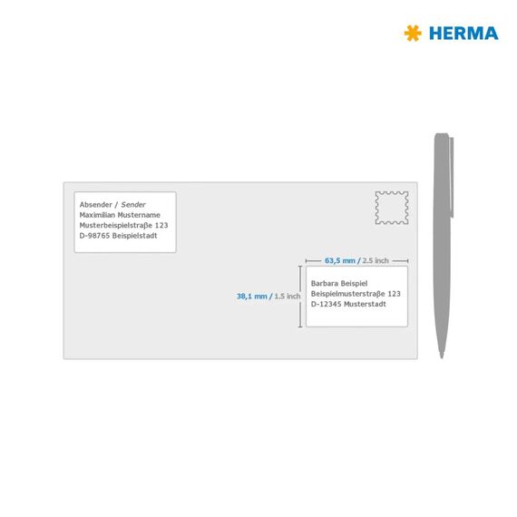 HERMA 5029 Address Labels 63.5x38.1mm 525 pcs