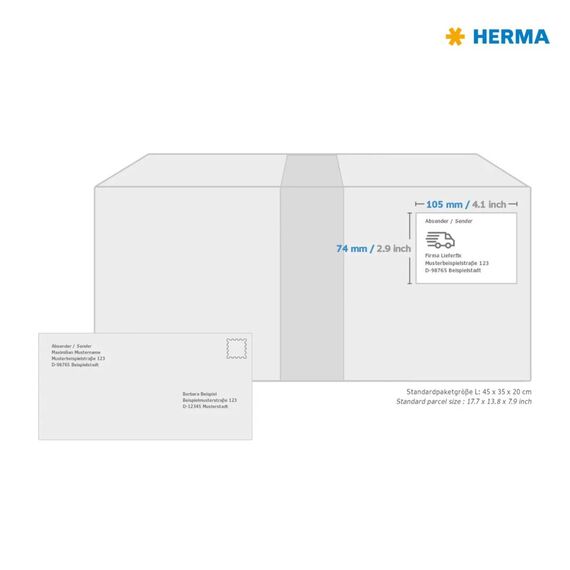 HERMA 5062 Labels 105x74mm 200 pcs