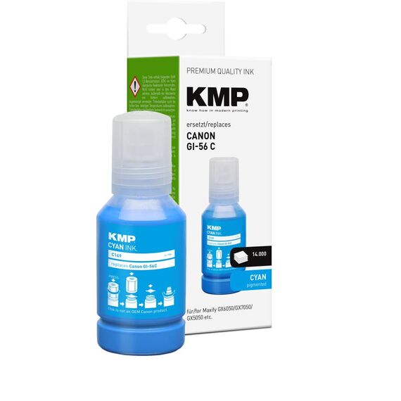 KMP C149 Ink Bottle for Canon GI-56 Cyan